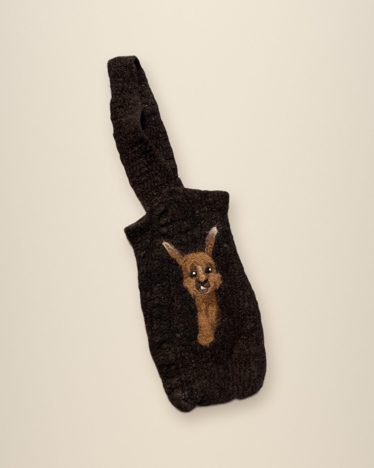 Alpaca Motif Knitted Bag