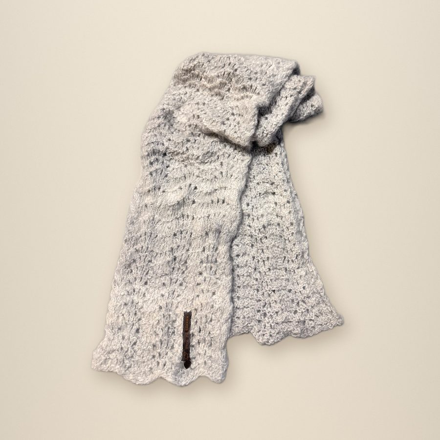 Lace Scarf: Undyed Cream 2